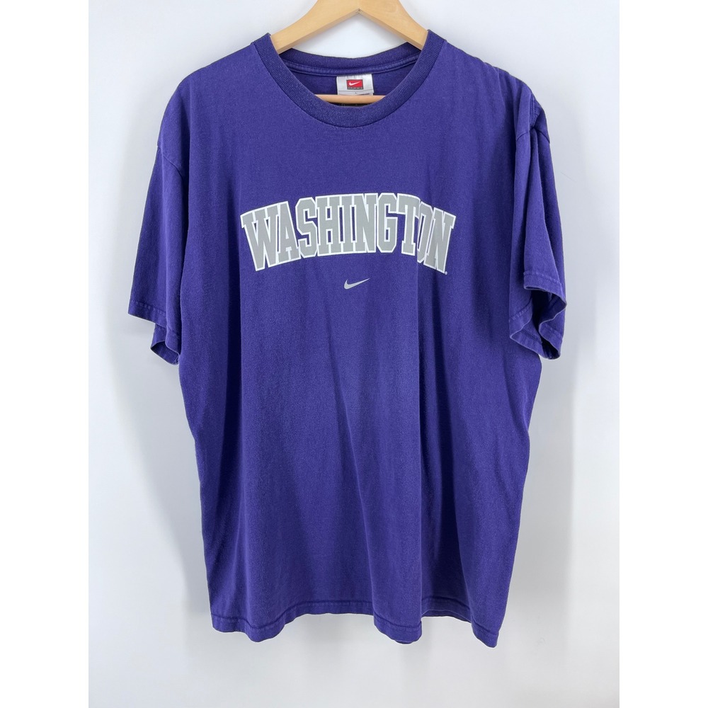 Nike Team Washington T Shirt Mens Large Purple Short Sleeve Graphic Tee Sporty